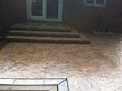Brown Textured Concrete Patio and Steps